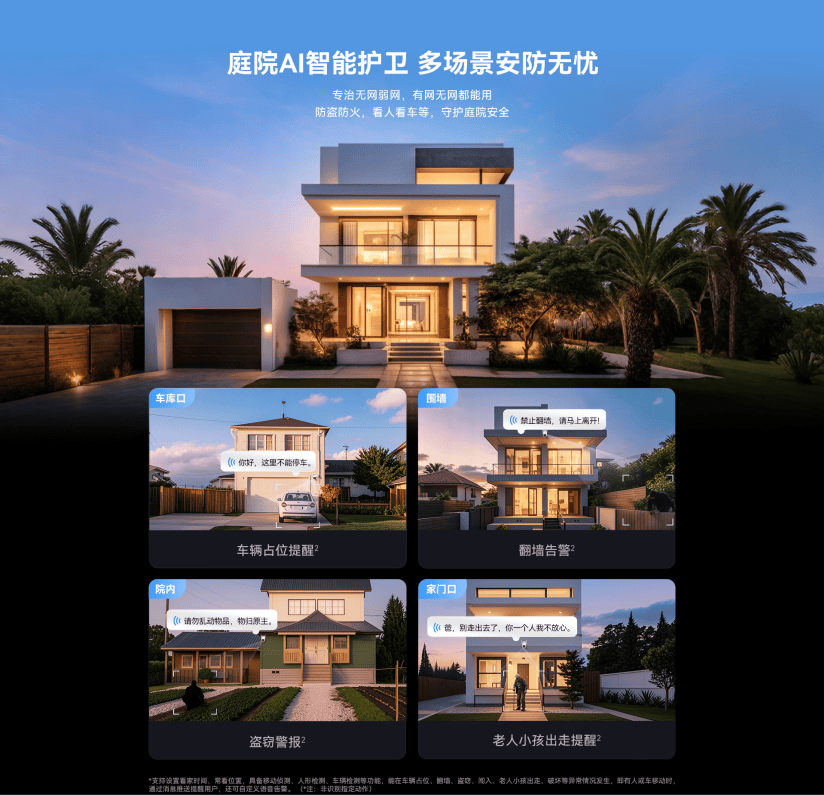 头4G免费版重磅升级！终身免流开启智能安防新纪元麻将胡了试玩网站免费华为智选 小豚当家室外摄像(图5)